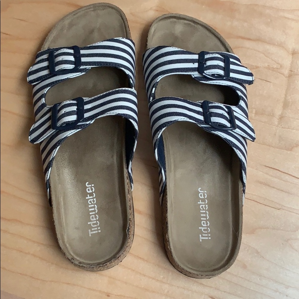 Tidewater blue and white Sandals